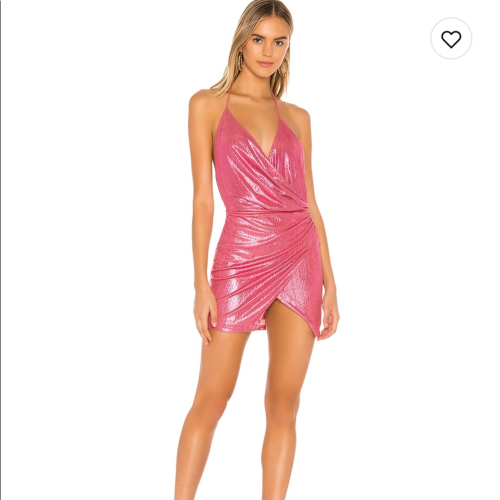 Super down missie wrap front dress